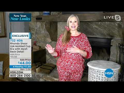 Rhonda Shear 2pack Molded Cup Bra with Mesh Back Detail