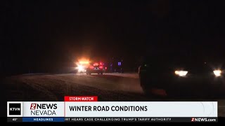 Windy, wintry conditions wreak havoc on roads, power
