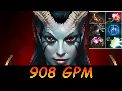 Dota 2 Queen of Pain 908 GPM Top MMR Ranked Pro Full Gameplay