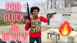 P80 Glock 34 Review!🔥| New AR Pistol Build & P80 G26!! | Range Vlog…