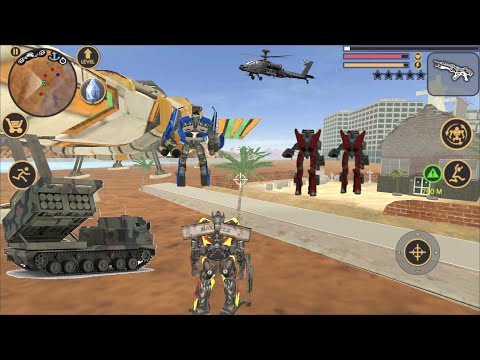 Vegas Crime Simulator (Transformer Robot Fight Car Robot on Board Ship) - Android Gameplay HD