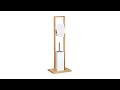 Stand WC Garnitur aus Bambus Braun - Weiß - Bambus - Metall - Kunststoff - 31 x 82 x 21 cm