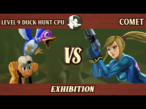 Level 9 Duck Hunt CPU (Duck Hunt) vs comet (Zero Suit Samus) - West Towne Brawl 58 Exhibition