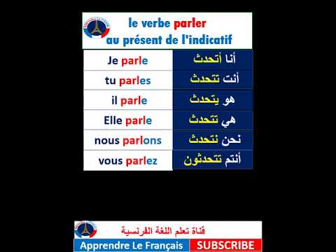 le verbe parler au présent de l'indicatif #shorts