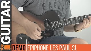Video thumbnail for Epiphone Les Paul SL - entry level budet guitar | demo sound, review (no talking) by TopGuitarPL
