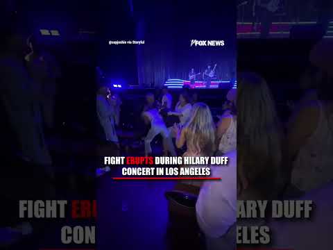 Fight ERUPTS at Hilary Duff concert in Los Angeles #shorts #us #news #viral