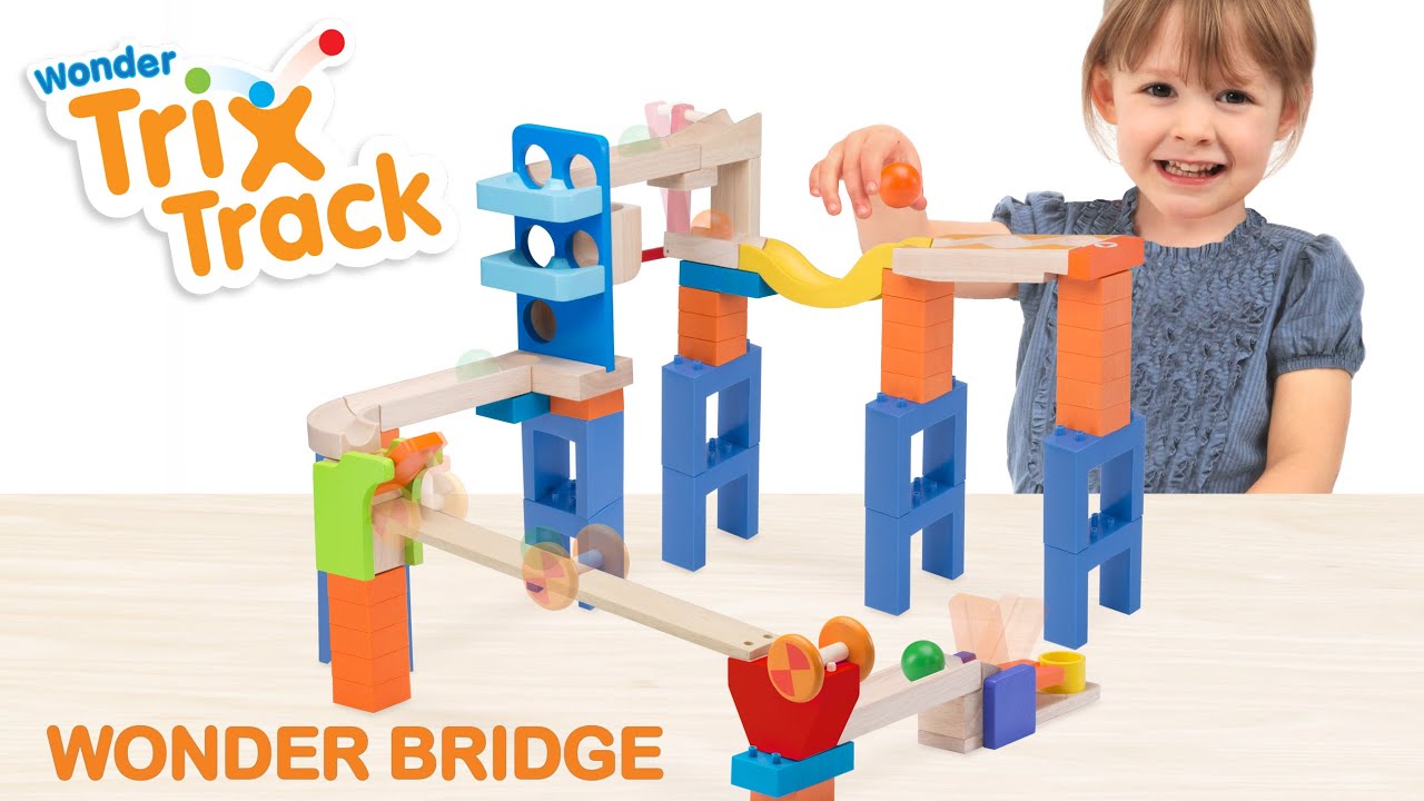 Drevená guličková dráha Wonderworld TRIX - Magic Bridge