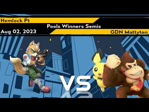 Xeno296 Pools Winners Semis - Hemlock Pt (Fox) vs Mattyton (Pichu, Donkey Kong) - Smash Ultimate