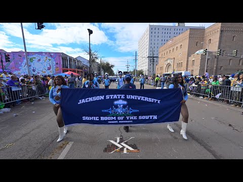 Jackson State University "Sonic Boom of the South" Marching In the 2026 Krewe of Zulu Parade