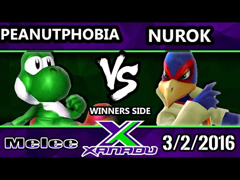 S@X 139 - Nurok (Falco) Vs. Peanutphobia (Yoshi) SSBM Tournament - Smash Melee