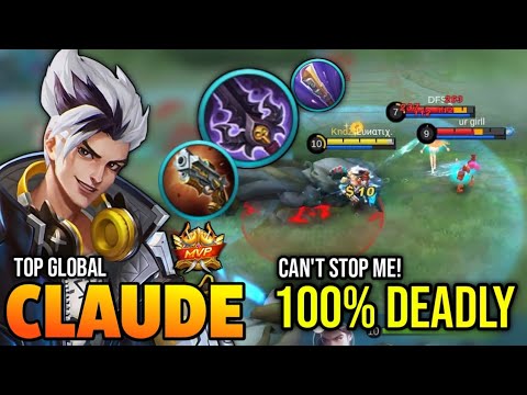 CLAUDE BEST BUILD 2022 | TOP GLOBAL CLAUDE GAMEPLAY | MOBILE LEGENDS ✓