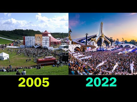 Evolution of Tomorrowland Stages and Crowd (2005 - 2022)