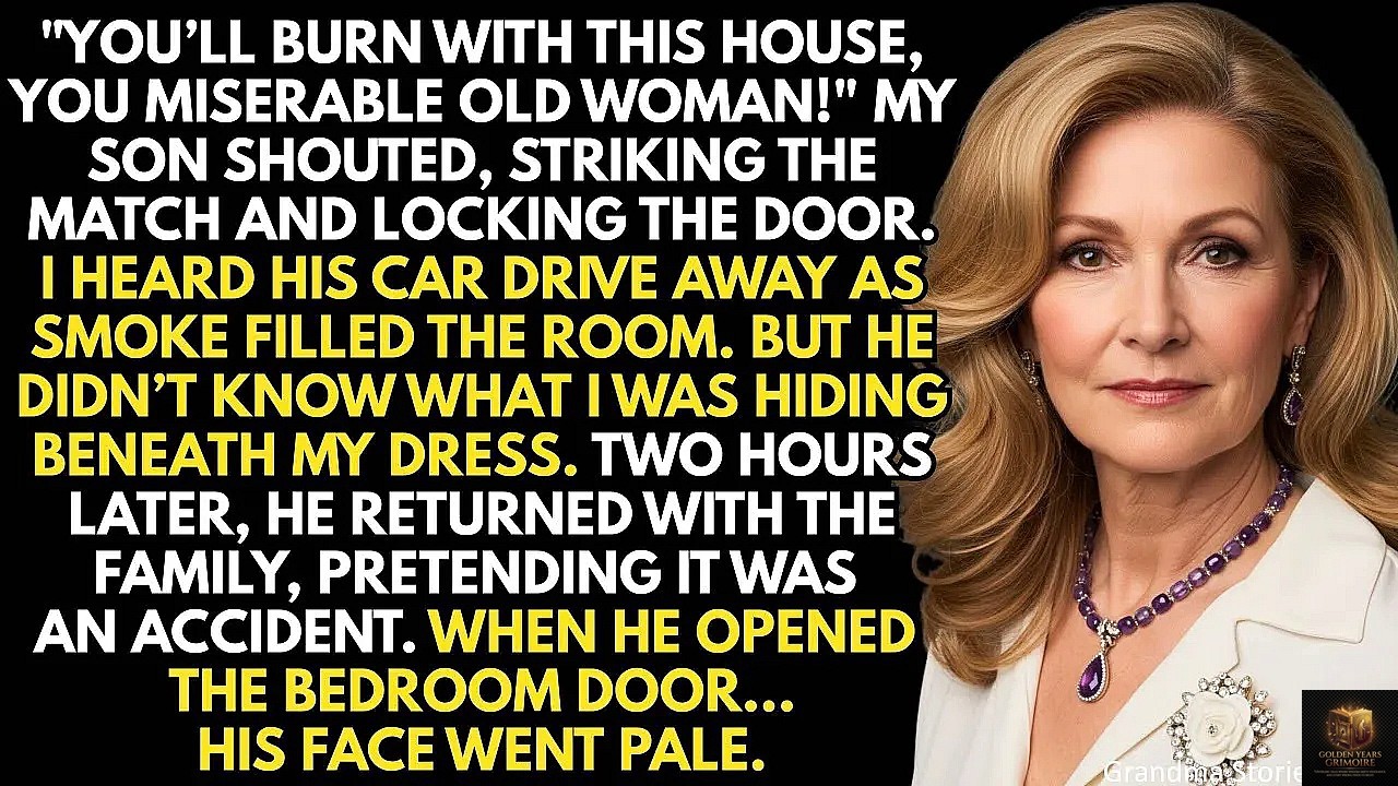 “Goodbye, Mom ” My Son Tried To Burn Me Alive  But When He Opened The Door, His Face Went Pale…