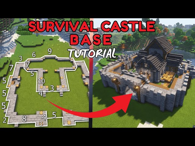 Survival-Ready Medieval Castle | Compact & Functional Base Minecraft Map