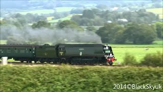 preview picture of video 'The Atlantic Coast Express 34067 tangmere, 34046 Braunton & 5029 Nunney Castle. Full HD 1080p'
