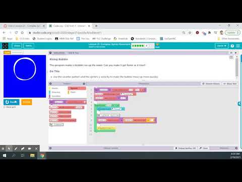 CSD Unit 3: Lesson 21 - Complex Sprite Movement