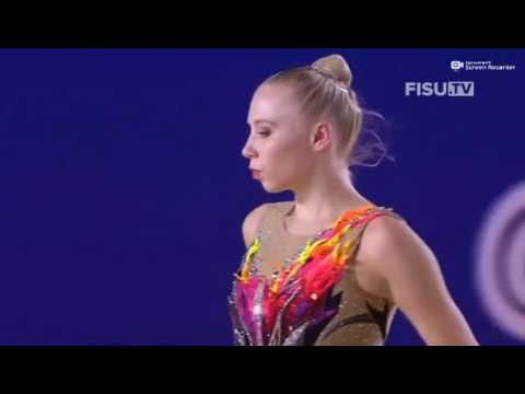 Kseniya Moustafaeva (FRA) 2019 Summer Universiade Hoop AA