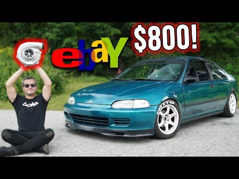 $800 CIVIC EBAY TURBO KIT BUILD!!
