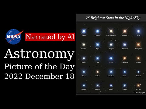 APOD: 2022-12-18 - 25 Brightest Stars in the Night Sky (Narrated by Brian)