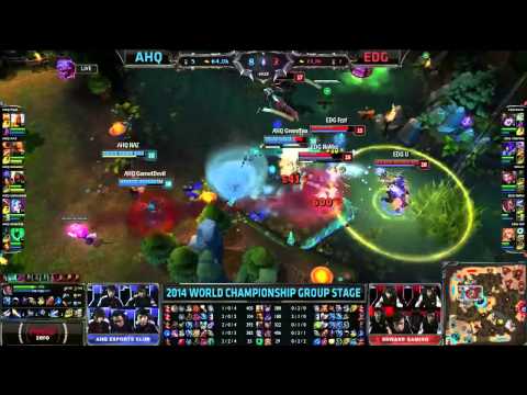 Ahq GreenTea vs EDG Namei - Insane initiations! - Ahq e-Sports vs Edward Gaming - Worlds 2014 - LoL