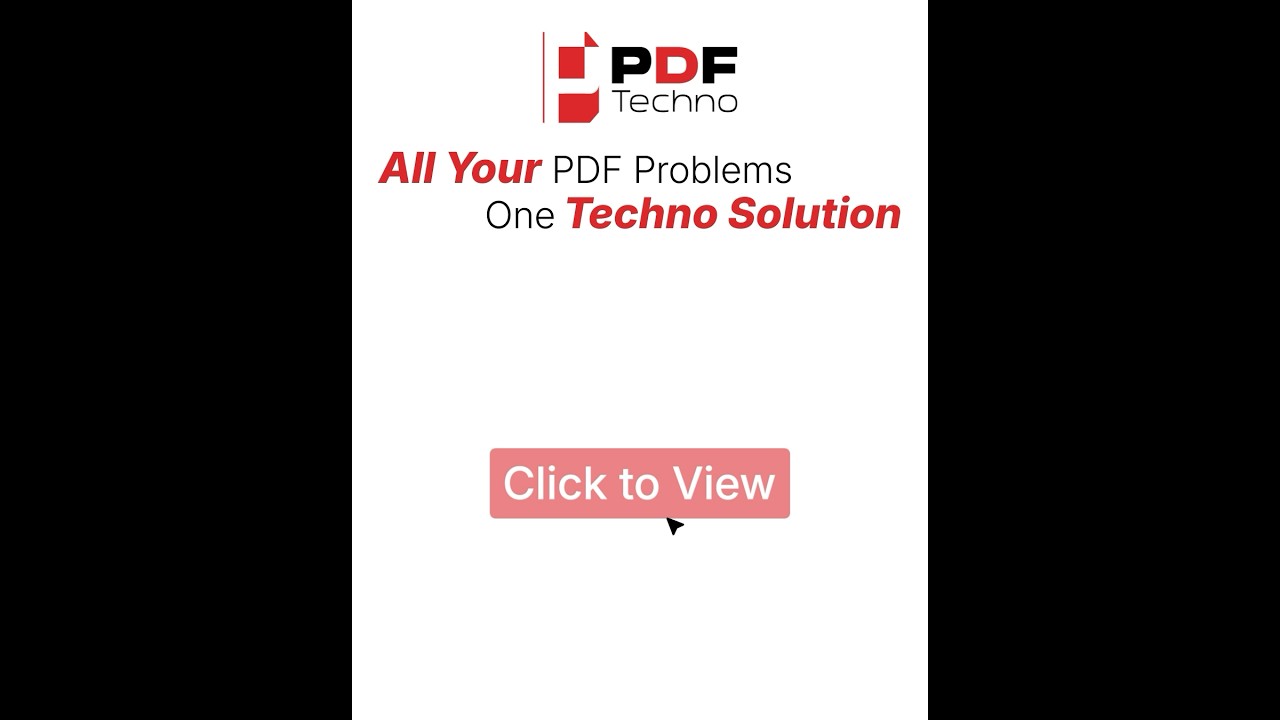 All your PDF Problems. One Techno Solution