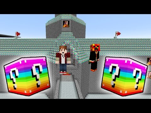 LUCKY RAINBOW BLOCKS PEACH'S CASTLE MOD CHALLENGE - MINECRAFT MODDED MINI-GAME!