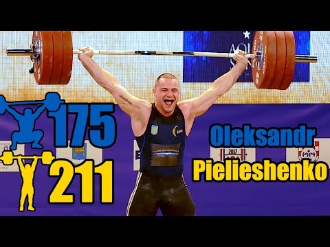 Oleksandr Pielieshenko (85kg, Ukraine) 175kg Snatch 211kg Clean and Jerk - U23 European Total Record