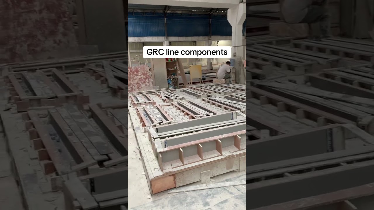 How are GRC line components produced in China? #gfrc #grc #automobile #construction