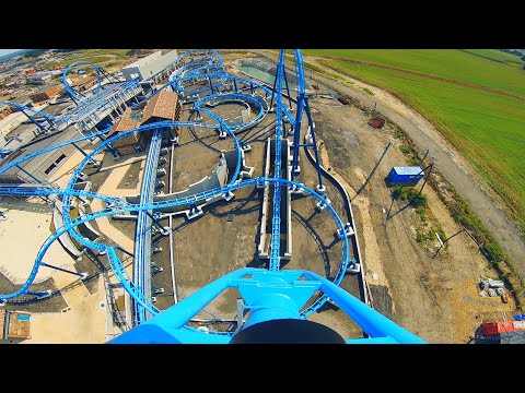Premier Test - Abyssus Double Launch Coaster - POV - NEW 2021 - Energylandia - Aqualantis
