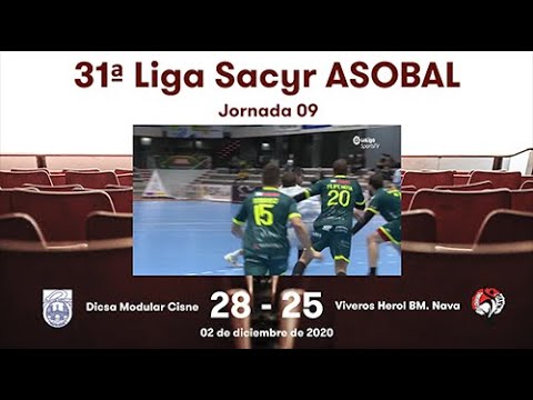 31ª Liga Sacyr ASOBAL J08: Dicsa Modular Cisne - Viveros Herol BM. Nava 28-25