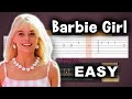 Barbie Girl - Aqua - EASY Guitar tutorial (TAB AND CHORDS)