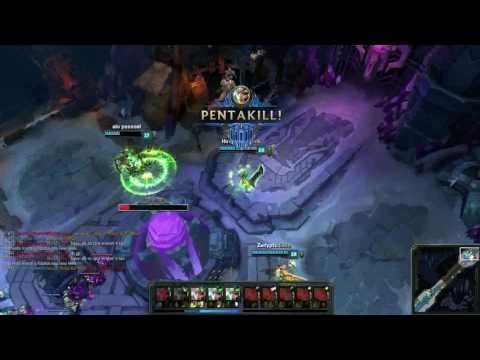 League of Legends Riven Instant PENTAKILL!!!