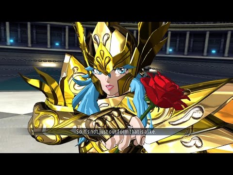 Saint Seiya Soldier's Soul: Pisces Aphrodite God Cloth Moveset Gameplay [PS4] (English)
