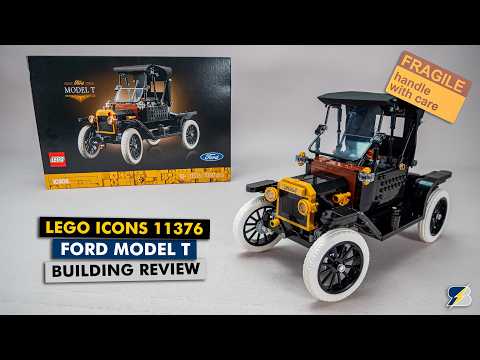 LEGO Icons 11376 Ford Model T detailed building review - History Meets Questionable Choices