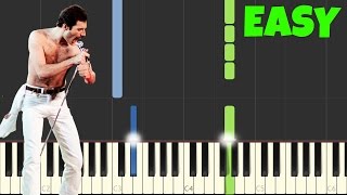 Bohemian Rhapsody - Queen [Easy Piano Tutorial] (Synthesia/Sheet Music)
