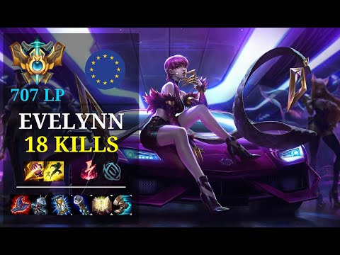 Evelynn Jungle vs Lillia - 18 kills - Skudewinsjungle - EUW Challenger (707 LP)
