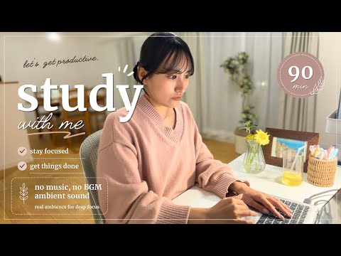 1.5hr Study With Me · Rain Sounds
