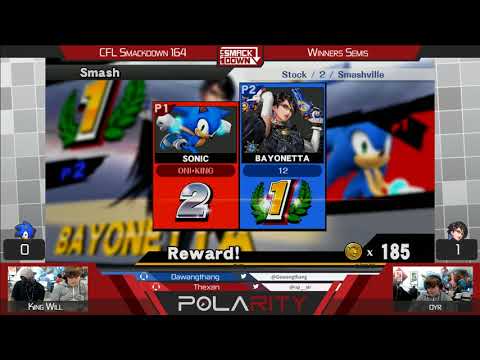 CFL Smackdown 164 WiiU - King Will (Sonic) vs Dyr (Bayonetta) - Winners Semis