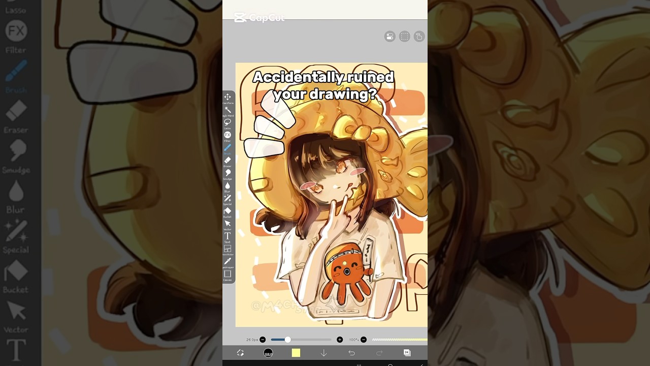 How to fix art without undo! #art #ibispaintx #tutorial #digitalart #foryou #shorts