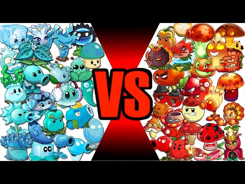 All ICE vs FIRE Plants Power-Up! in Plants vs Zombies 2