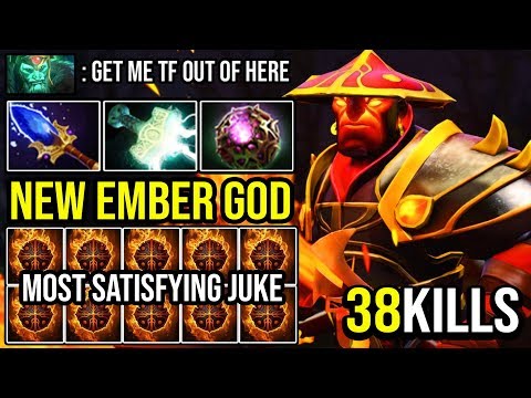 Most Satisfying Juke Ever!! Made Everyone Just a Creep 38Kills Ember God Vs 6 Items WK DotA 2