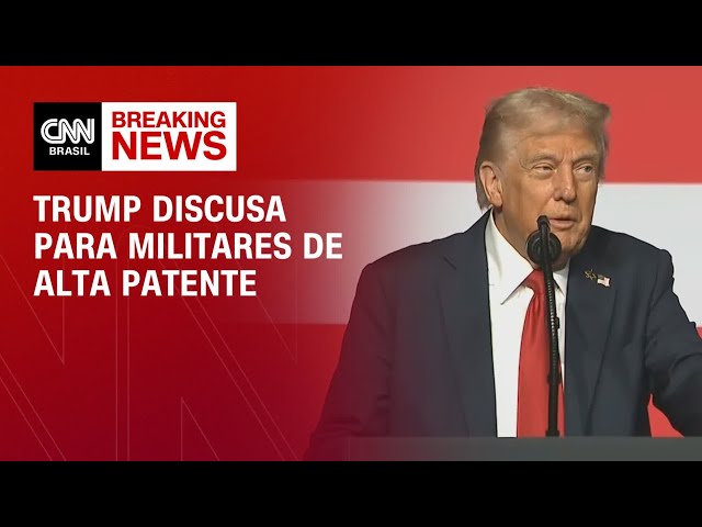 Donald Trump discursa para militares de alta patente | LIVE CNN