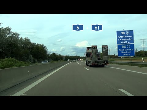 🇩🇪 A6 + A61: Autobahnring Mannheim-Ludwigshafen ↺ (3.5x)
