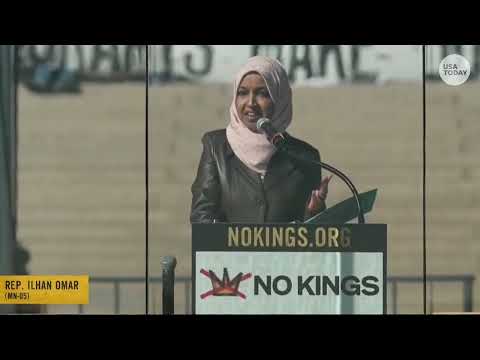 Ilhan Omar speech at No Kings protest slams Iran war, says Donald Trump 'brazenly breaking the law'