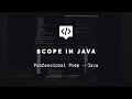Scope in Java!
