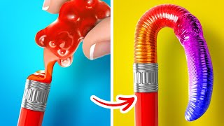 DIY INCREDIBLE SNEAKING FOOD AND CANDIES ANYWHERE YOU GO HACKS || Yummy Food Tricks By 123 GO Like!