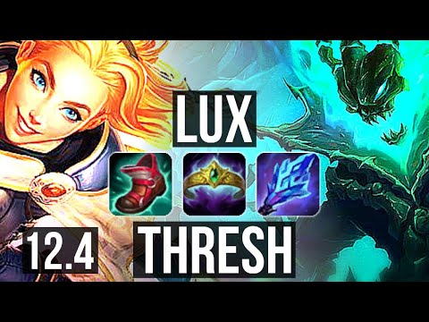LUX & Cait vs THRESH & Jinx (SUP) | Rank 4 Lux, 7/1/6, Dominating, Rank 22 | BR Challenger | 12.4