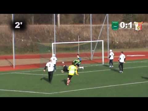 Mateusz Guzik 0:1 (2') Sparing Seniorów: Dunajec - Płomień (15.02.2014r.)