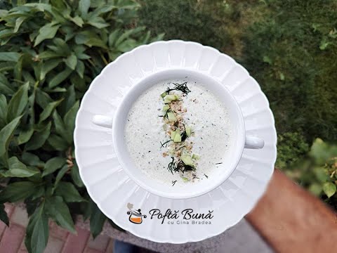 Supa rece de castraveti reteta bulgareasca de tarator cu iaurt Danone #GinaBradea