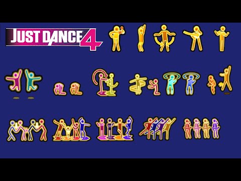 Just Dance 4 - All Gold Moves (With DLC's)